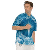 Christian Holy Cross Shiny Print Men's Short Sleeve Shirts-grizzshop