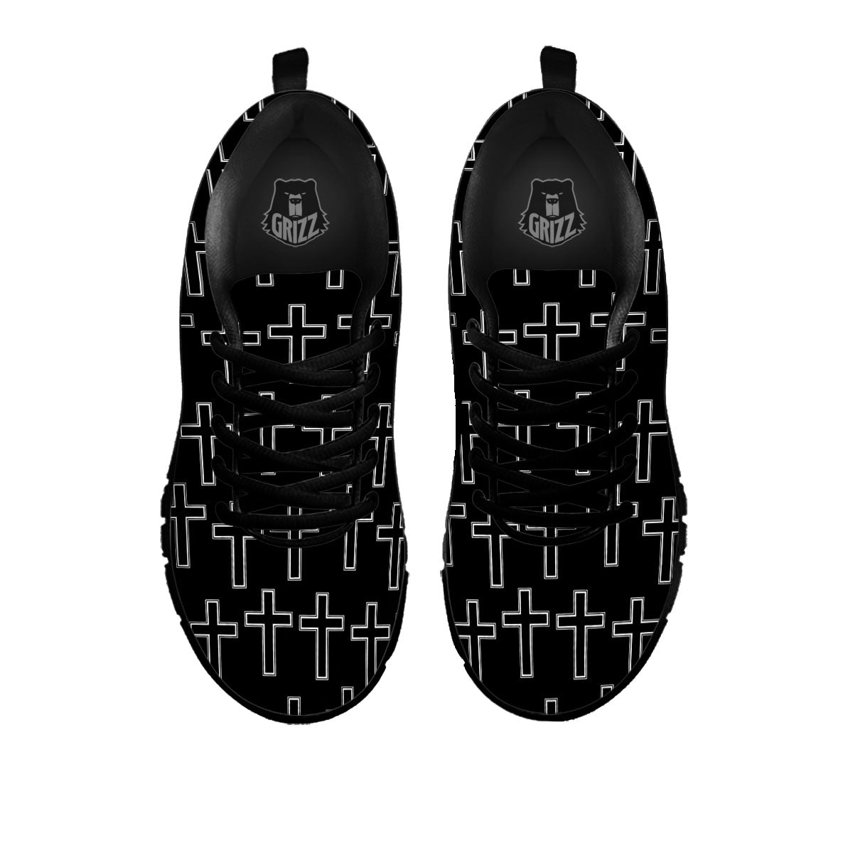 Christian Orthodox Print Pattern Black Sneaker-grizzshop