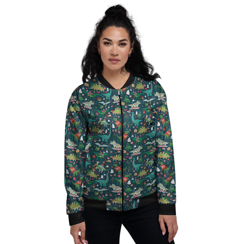 Christmas Animals Fun Print Pattern Women's Bomber Jacket-grizzshop