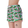 Christmas Cady Cane Pattern Print Women's Shorts-grizzshop