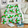 Christmas Candy Cane Pattern Print Blanket-grizzshop