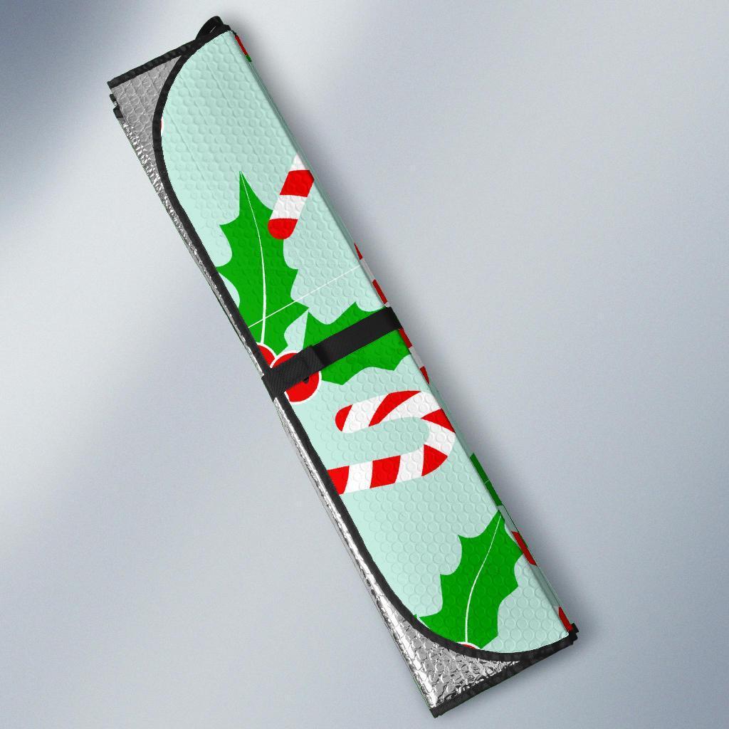 Christmas Candy Cane Pattern Print Car Sun Shade-grizzshop