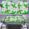 Christmas Candy Cane Pattern Print Car Sun Shade-grizzshop