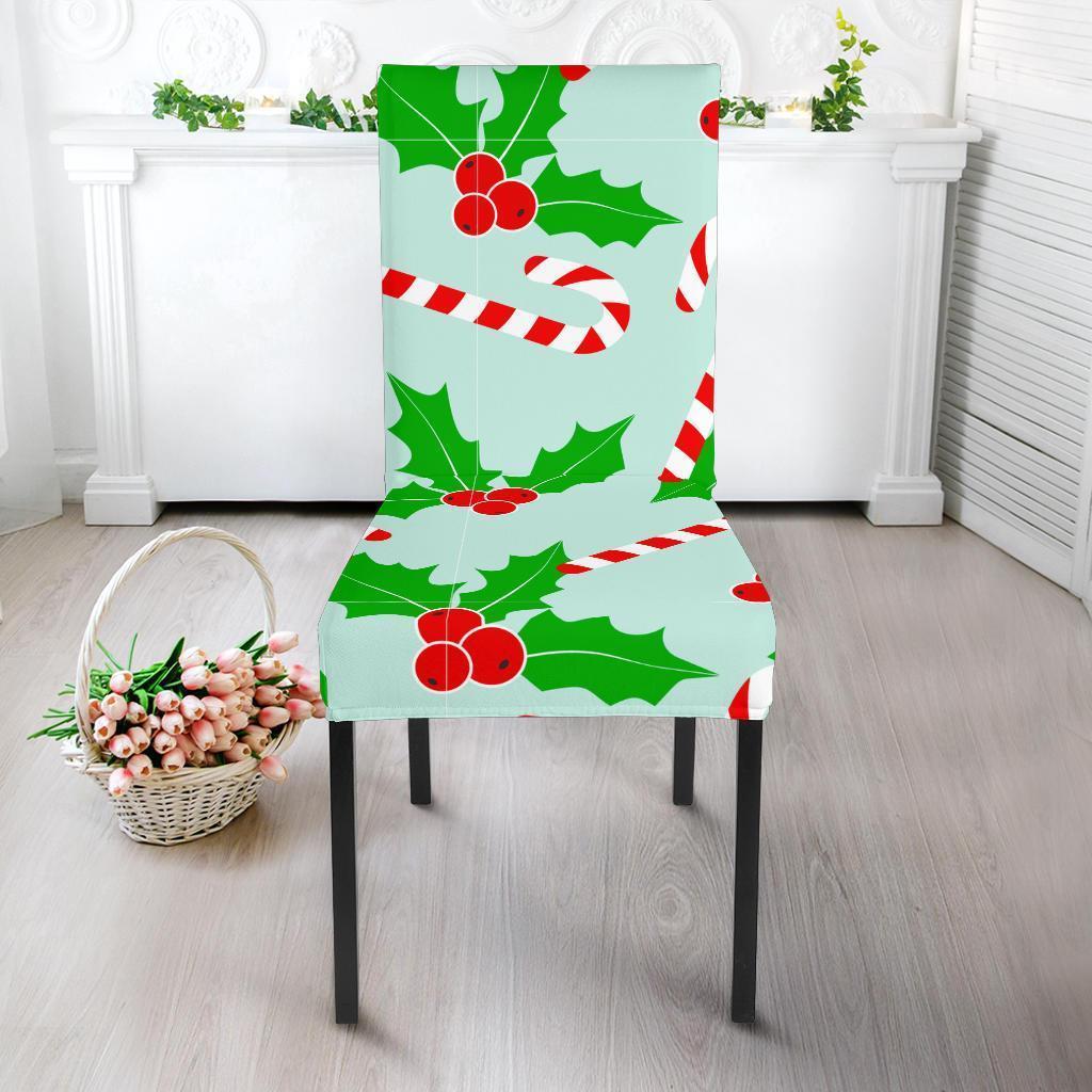 Christmas Candy Cane Pattern Print Chair Cover-grizzshop