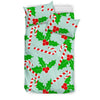 Christmas Candy Cane Pattern Print Duvet Cover Bedding Set-grizzshop