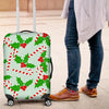 Christmas Candy Cane Pattern Print Luggage Cover Protector-grizzshop