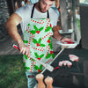 Christmas Candy Cane Pattern Print Men's Apron-grizzshop