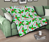 Christmas Candy Cane Pattern Print Quilt-grizzshop