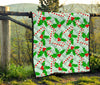 Christmas Candy Cane Pattern Print Quilt-grizzshop