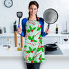 Christmas Candy Cane Pattern Print Women's Apron-grizzshop