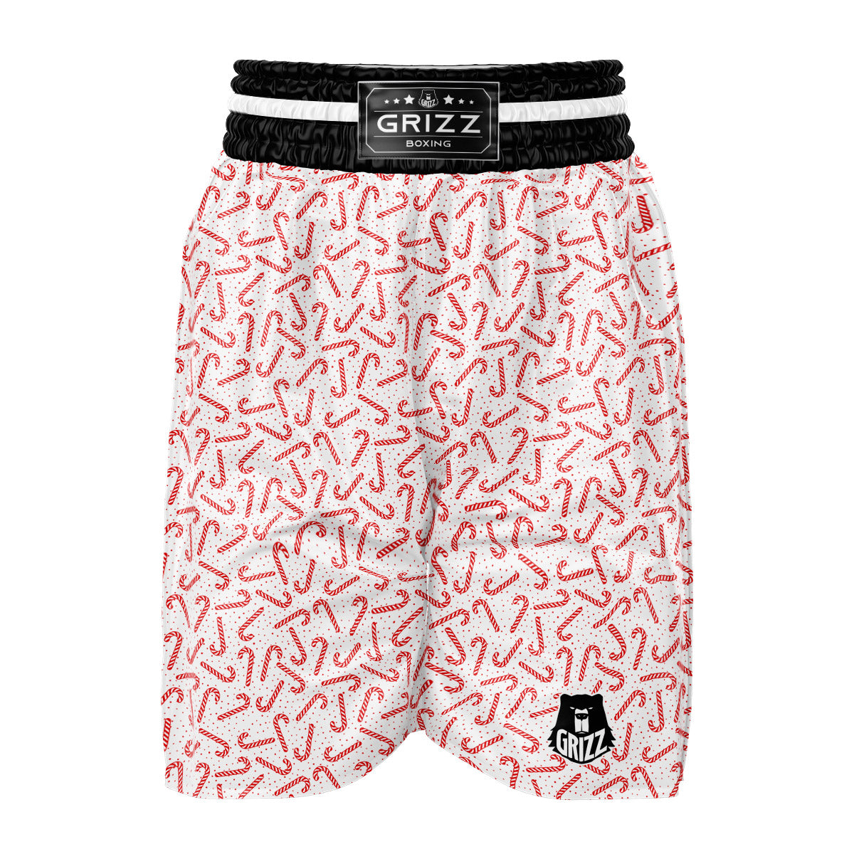 Christmas Candy Print Pattern Boxing Shorts-grizzshop