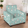 Christmas Cat Print Armchair Cover-grizzshop