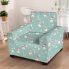 Christmas Cat Print Armchair Cover-grizzshop