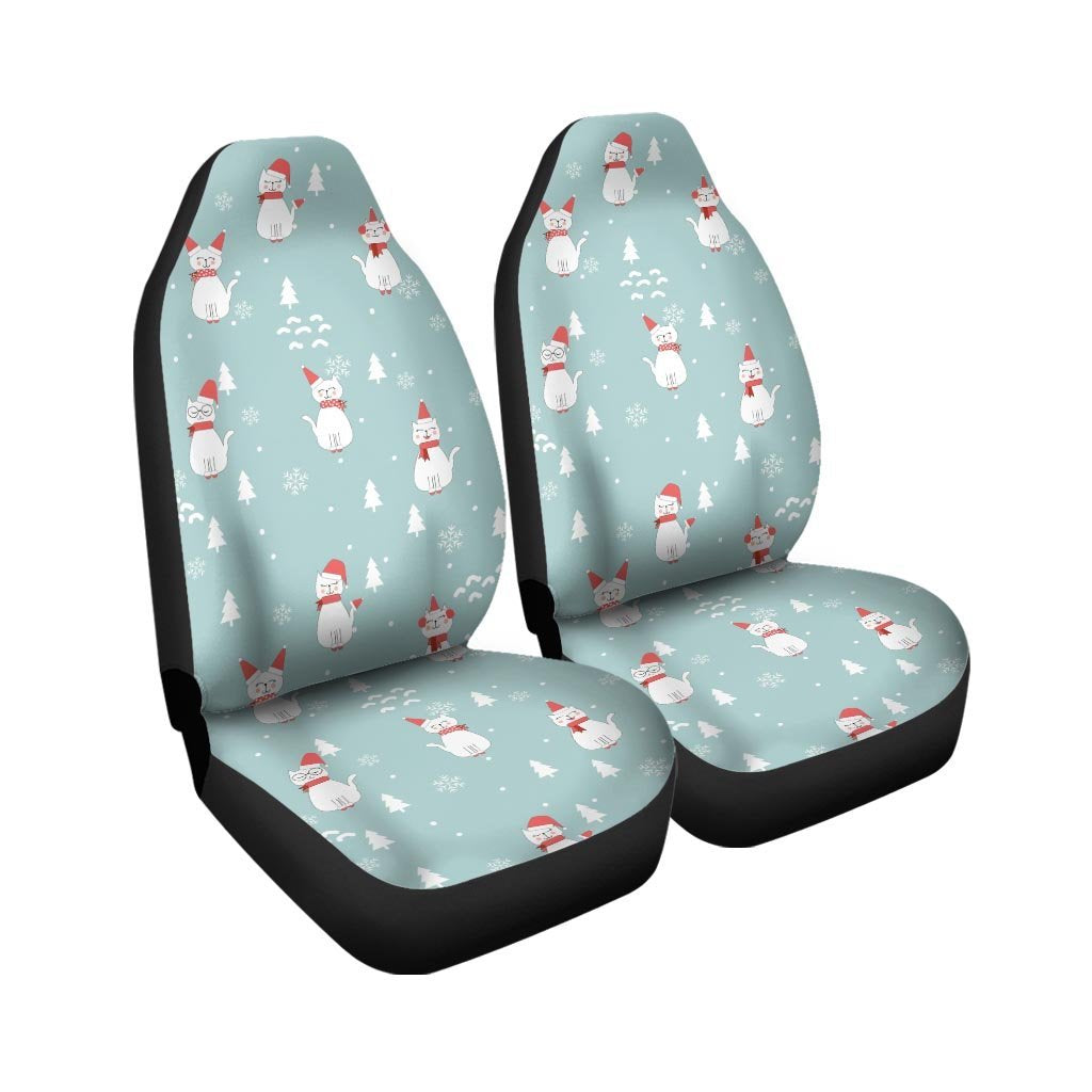 Christmas Cat Print Car Seat Covers-grizzshop