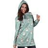 Christmas Cat Print Hoodie Dress-grizzshop