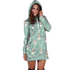 Christmas Cat Print Hoodie Dress-grizzshop