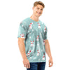 Christmas Cat Print Men T Shirt-grizzshop