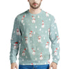 Christmas Cat Print Men's Sweatshirt-grizzshop