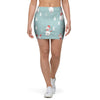 Christmas Cat Print Mini Skirt-grizzshop