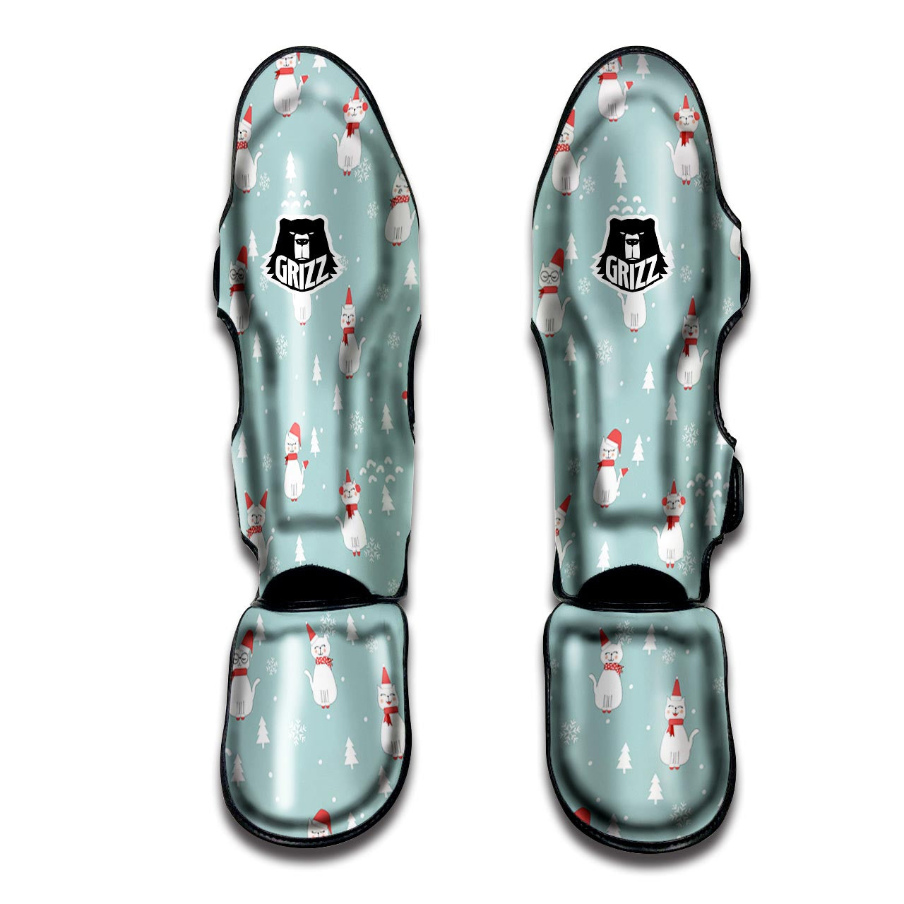 Christmas Cat Print Muay Thai Shin Guard-grizzshop