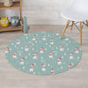 Christmas Cat Print Round Rug-grizzshop