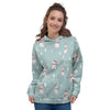 Christmas Cat Print Women's Hoodie-grizzshop