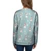 Christmas Cat Print Women's Sweatshirt-grizzshop