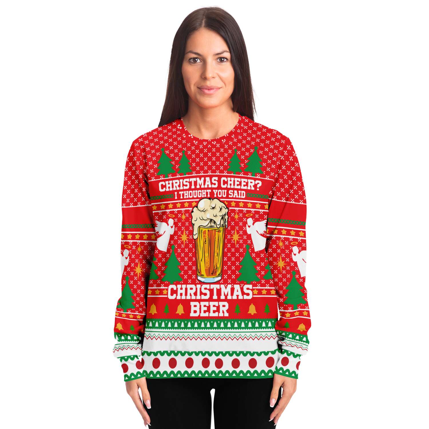 Christmas Cheer I Thought You Said Christmas Beer Ugly Christmas Sweater-grizzshop