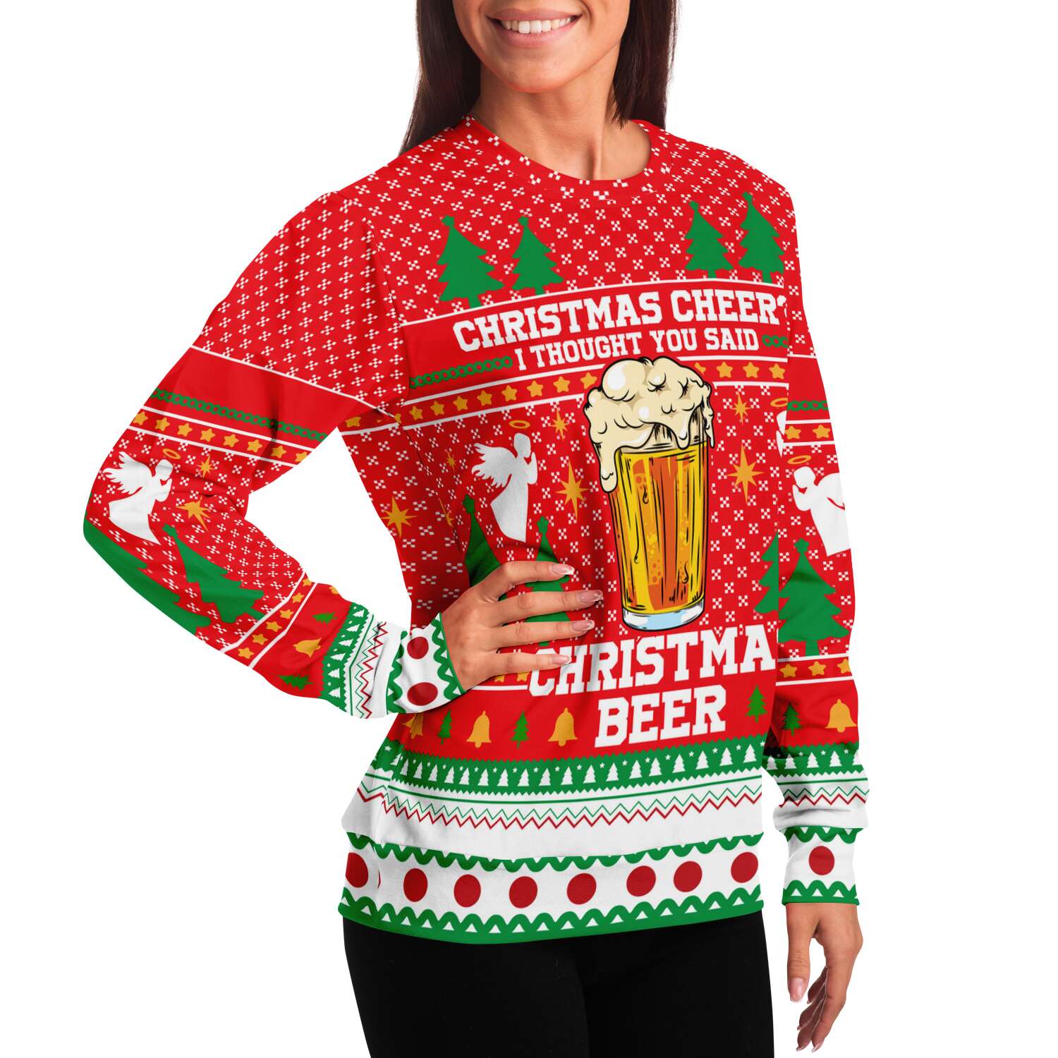 Christmas Cheer I Thought You Said Christmas Beer Ugly Christmas Sweater-grizzshop