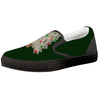 Christmas Decorated Tree Print Black Slip On Shoes-grizzshop