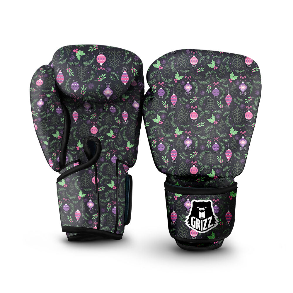Christmas Decoration Print Pattern Boxing Gloves-grizzshop