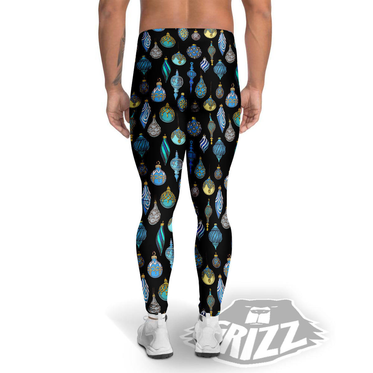 Christmas Decorations Drawing Print Pattern Men's Leggings-grizzshop