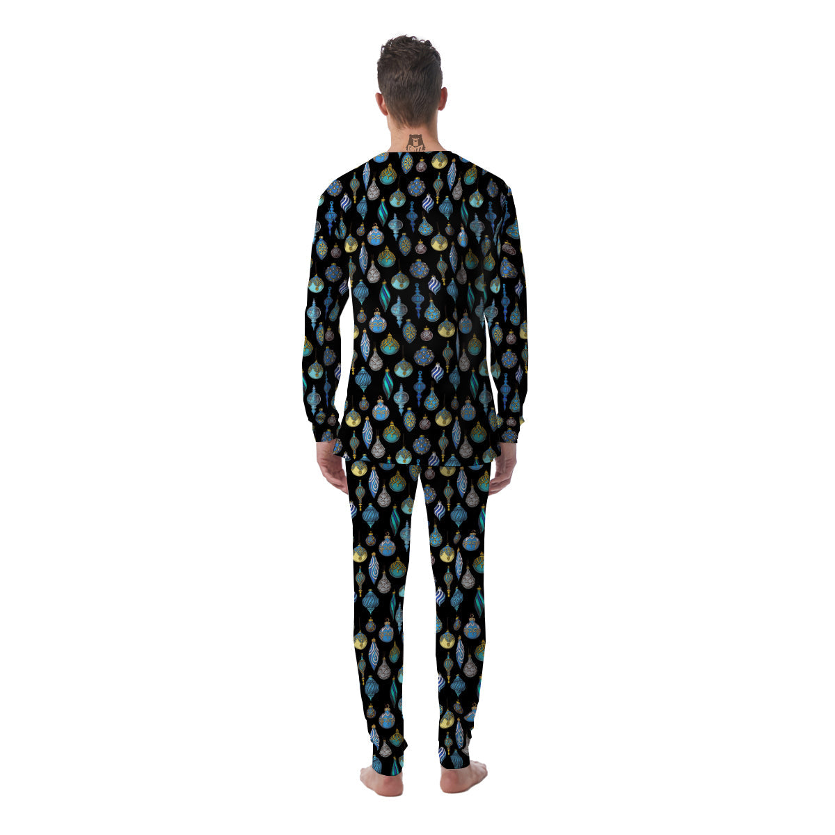 Christmas Decorations Drawing Print Pattern Men's Pajamas-grizzshop