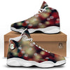 Christmas Defocused Lights Print White Basketball Shoes-grizzshop