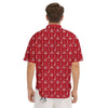 Christmas Gift Knitted Print Pattern Men's Short Sleeve Shirts-grizzshop