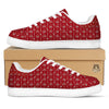 Christmas Gift Knitted Print Pattern White Low Top Sneakers-grizzshop
