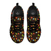 Christmas Lights Print Pattern Black Sneaker-grizzshop