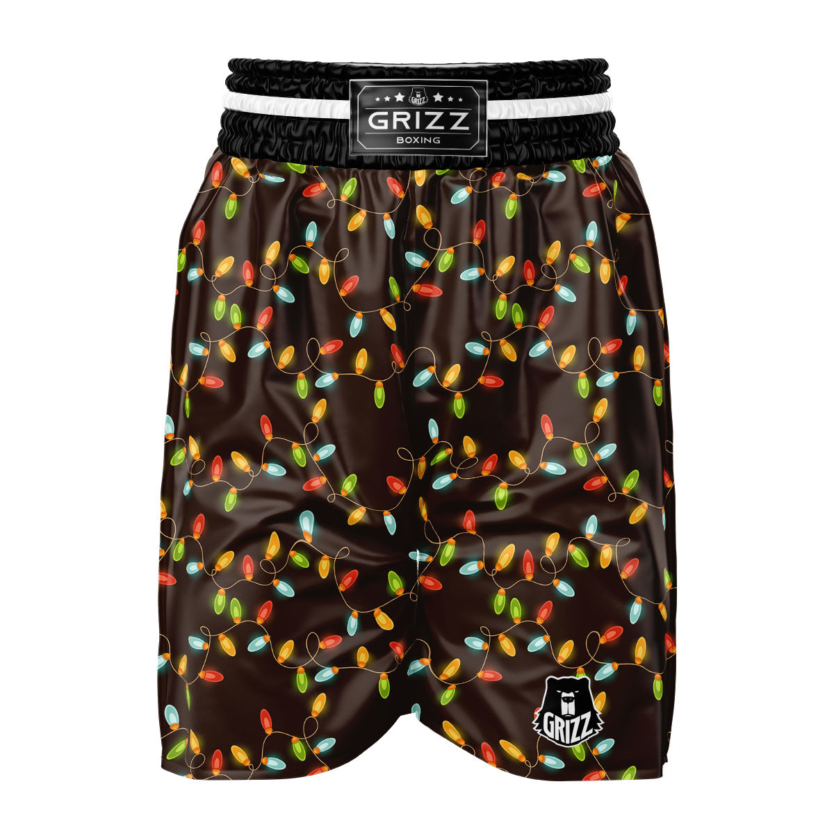 Christmas Lights Print Pattern Boxing Shorts-grizzshop