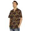 Christmas Lights Print Pattern Men's Hawaiian Shirt-grizzshop