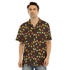 Christmas Lights Print Pattern Men's Hawaiian Shirt-grizzshop