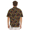 Christmas Lights Print Pattern Men's Short Sleeve Shirts-grizzshop