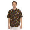 Christmas Lights Print Pattern Men's Short Sleeve Shirts-grizzshop