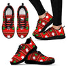 Christmas Pattern Print Black Sneaker Shoes For Men Women-grizzshop