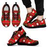 Christmas Pattern Print Black Sneaker Shoes For Men Women-grizzshop