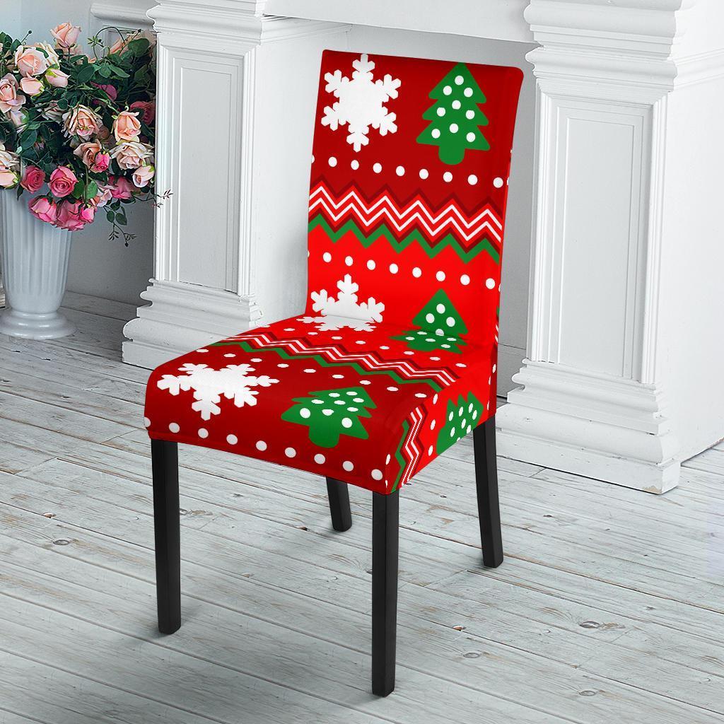 Christmas Pattern Print Chair Cover-grizzshop