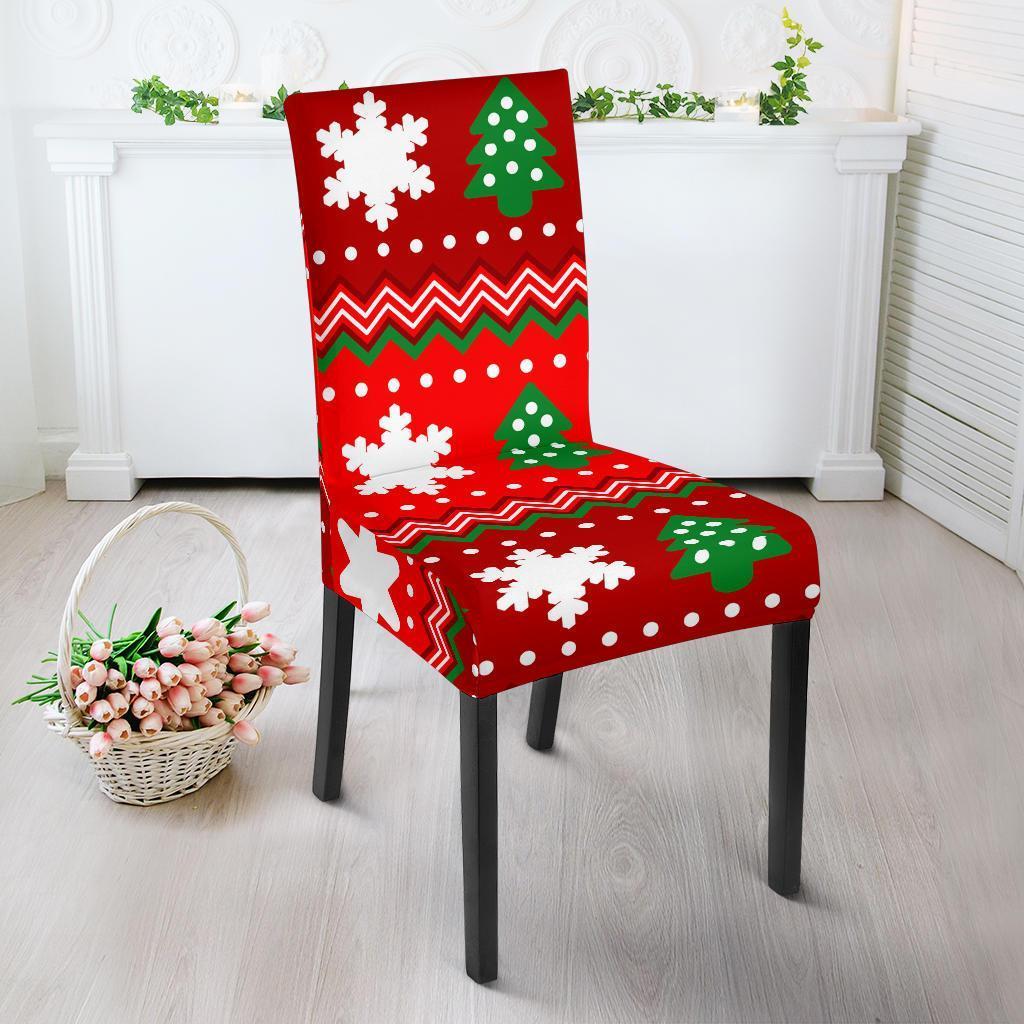 Christmas Pattern Print Chair Cover-grizzshop