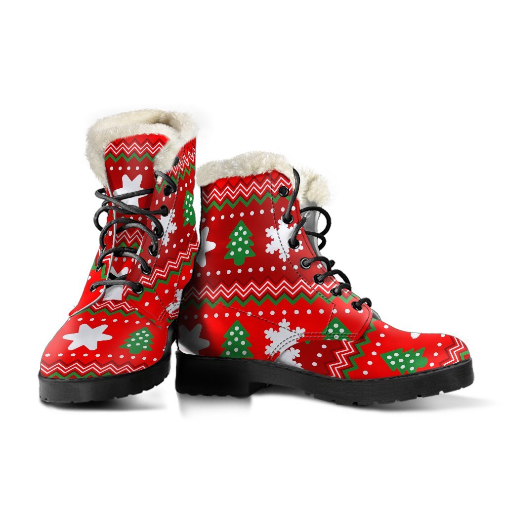 Christmas Pattern Print Comfy Winter Boots-grizzshop