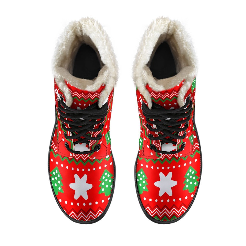 Christmas Pattern Print Comfy Winter Boots-grizzshop