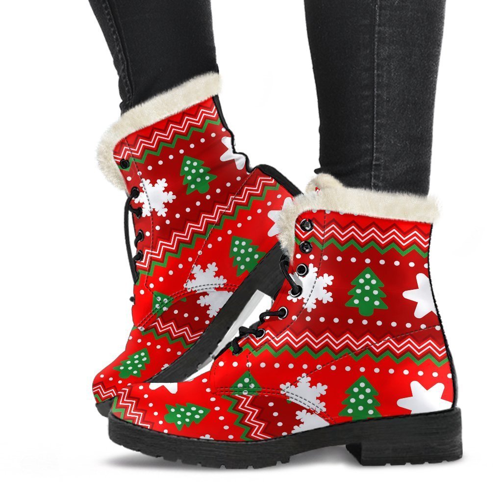 Christmas Pattern Print Comfy Winter Boots-grizzshop