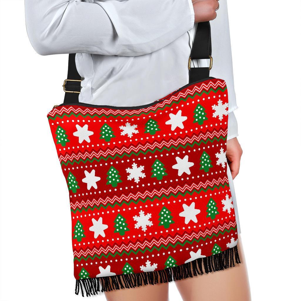 Christmas Pattern Print Crossbody Bags-grizzshop